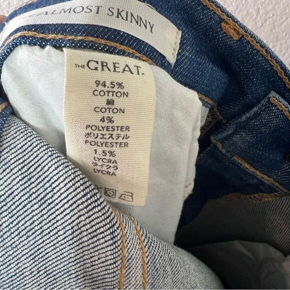 The Great. The Almost Skinny Jeans Womens‎ Blue Size 24 Mid Rise - Picture 8 of 8